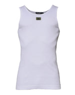 Dolce & Gabbana White Cotton Round Neck Sleeveless T-shirt TSH87519-48