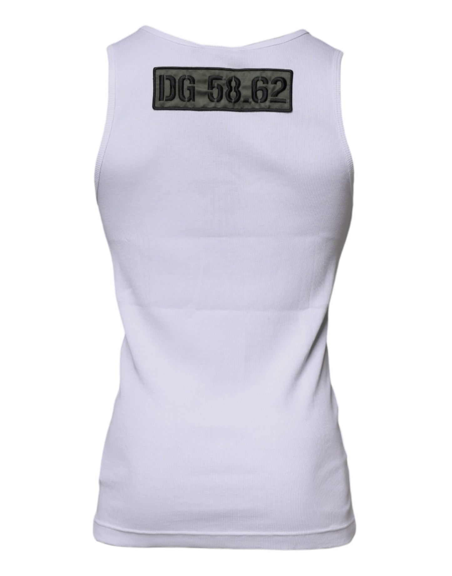 Dolce & Gabbana White Cotton Round Neck Sleeveless T-shirt TSH87519-48