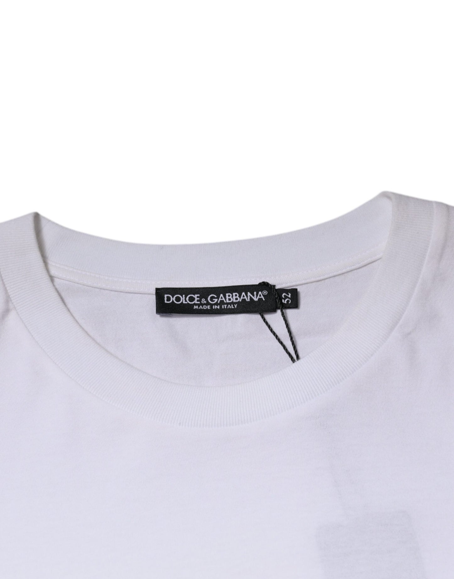 Dolce & Gabbana White DG Milano Cotton Crew Neck T-shirt TSH87540-52