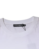 Dolce & Gabbana White DG Milano Cotton Crew Neck T-shirt TSH87540-52