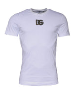 Dolce & Gabbana White DG Logo Cotton Crew Neck T-shirt TSH87557-44