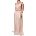 Alberta Ferretti Pink Sleeveless Pleated A-line Maxi Dress DR281411-42