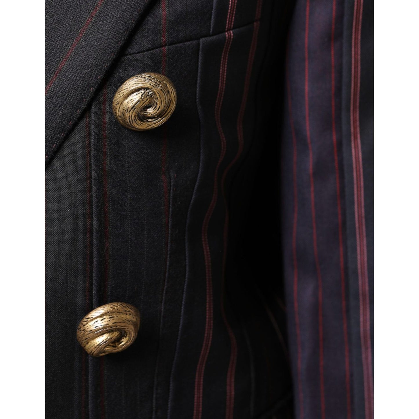 Dolce & Gabbana Multicolor Stripes Wool Cropped Blazer Coat Jacket JKT4179-40