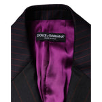 Dolce & Gabbana Multicolor Stripes Wool Cropped Blazer Coat Jacket JKT4179-40