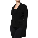 Dolce & Gabbana Black Viscose Single Breasted Blazer Jacket JKT41204-46