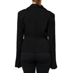 Dolce & Gabbana Black Viscose Single Breasted Blazer Jacket JKT41204-46