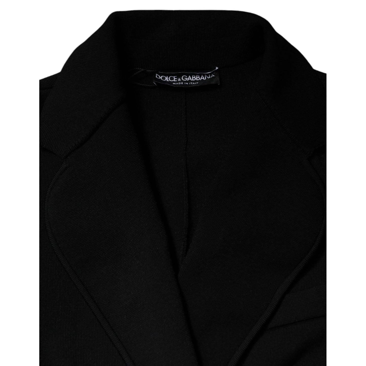 Dolce & Gabbana Black Viscose Single Breasted Blazer Jacket JKT41204-46