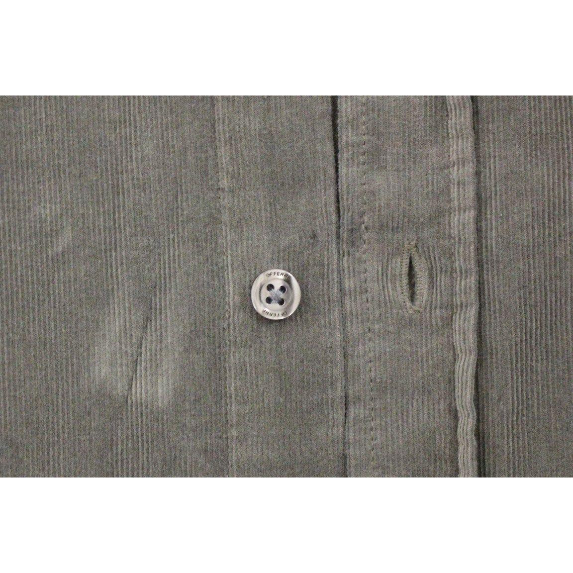 GF Ferre Green Button Front Cotton Casual Shirt SIG10259-1