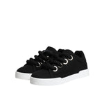 Dolce & Gabbana Black Portofino Low Top Sneakers Shoes LA12255-37