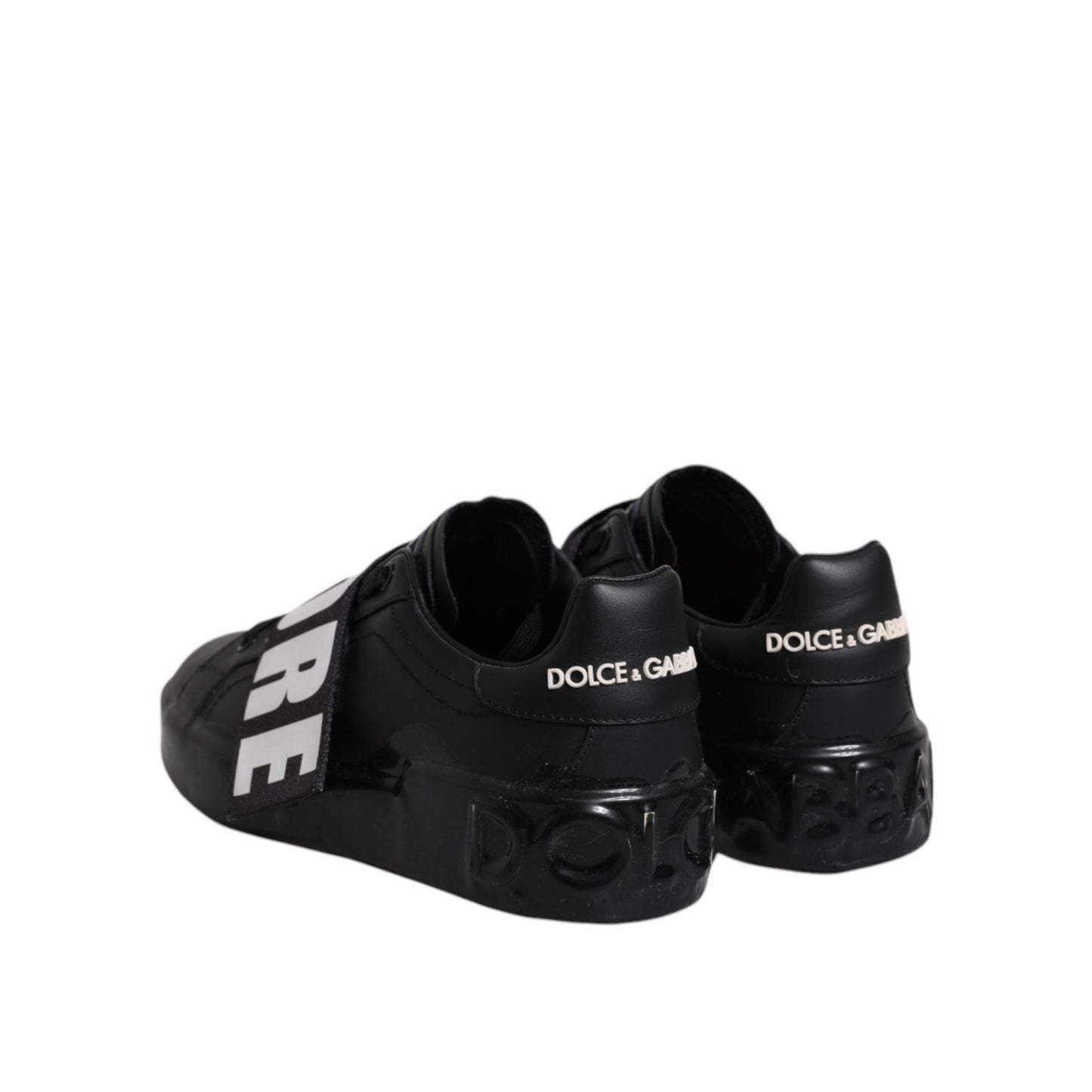Dolce & Gabbana Black D&G AMORE Low Top Sneakers Shoes LA12259-37