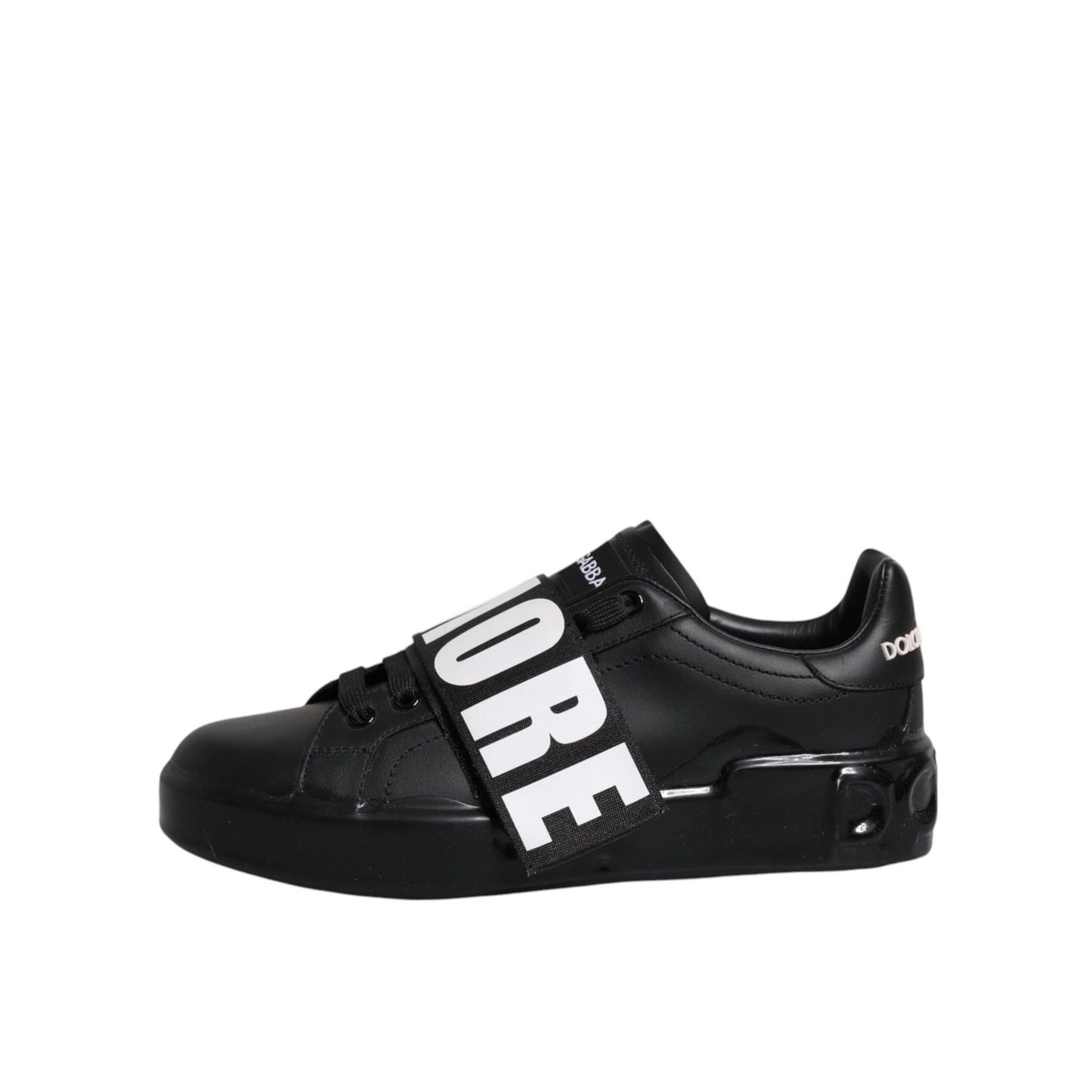 Dolce & Gabbana Black D&G AMORE Low Top Sneakers Shoes LA12259-37