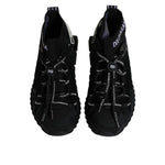 Dolce & Gabbana Black Sorrento Socks Logo Sneakers Shoes LA12260-36