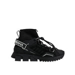 Dolce & Gabbana Black Sorrento Socks Logo Sneakers Shoes LA12260-36