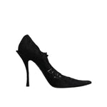 Dolce & Gabbana Black Lace Crystals Mary Jane Pumps Shoes LA12282-41