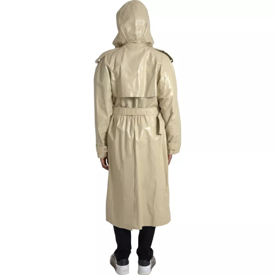 Bottega Veneta Beige Lambskin Leather Trench Coat Jacket JKT4063-48