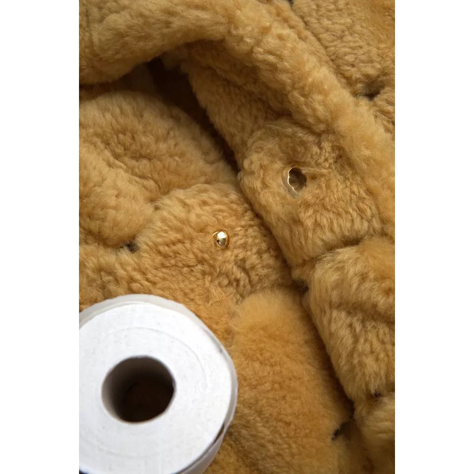 Bottega Veneta Yellow Wool Long Teddy Coat Jacket JKT4062-46