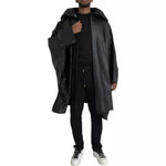 Bottega Veneta Black Leather Hooded Men Trenchcoat Jacket JKT4065-48
