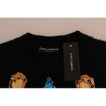 Dolce & Gabbana Fairy Tale Crystal Black Cashmere Sweater TSH1904-4