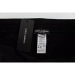 Dolce & Gabbana Black Gray Wool Casual Trousers Stripe Pants SIG30697-54
