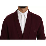 Dolce & Gabbana Bordeaux Cashmere Crown Cardigan Sweater TSH4034-48