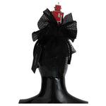 Dolce & Gabbana Red Black Robot Clear Crystal Headband Tiara Diadem