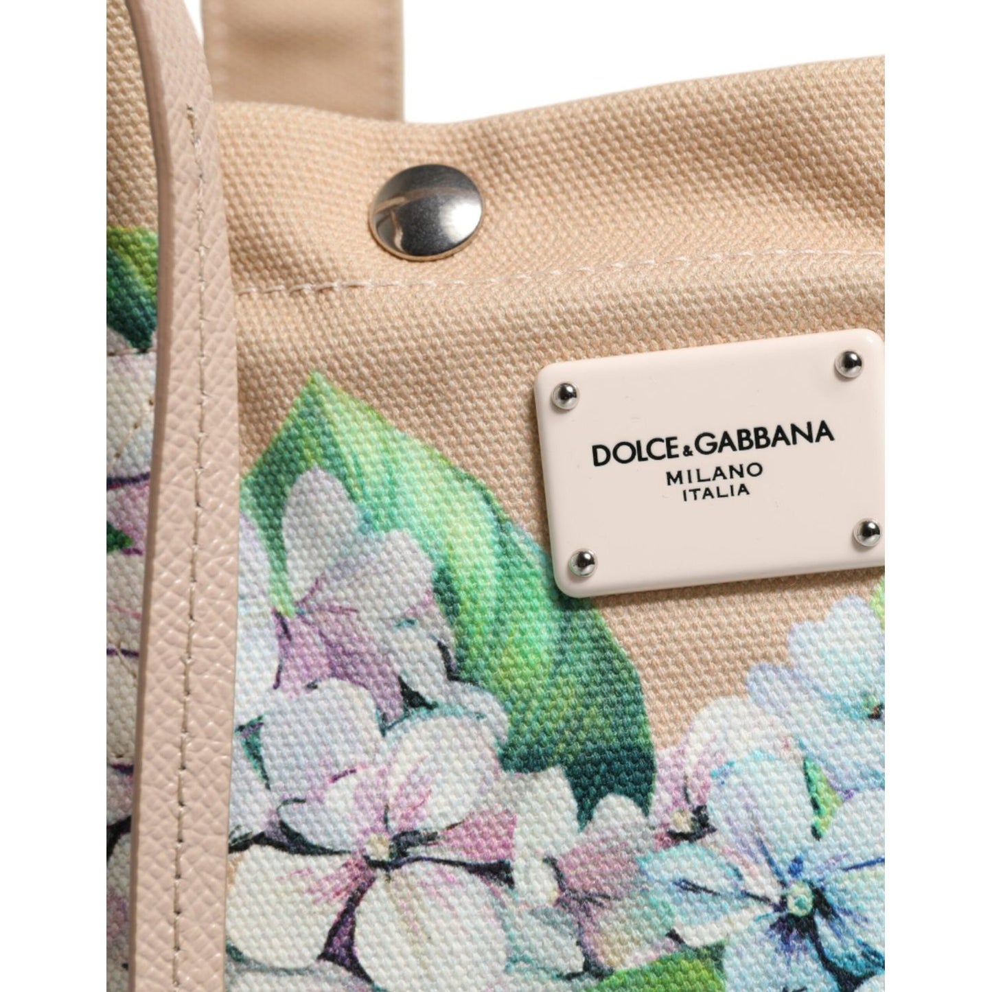 Dolce & Gabbana Multicolor Floral Canvas TANIA Top Handle Tote Bag BAG4054