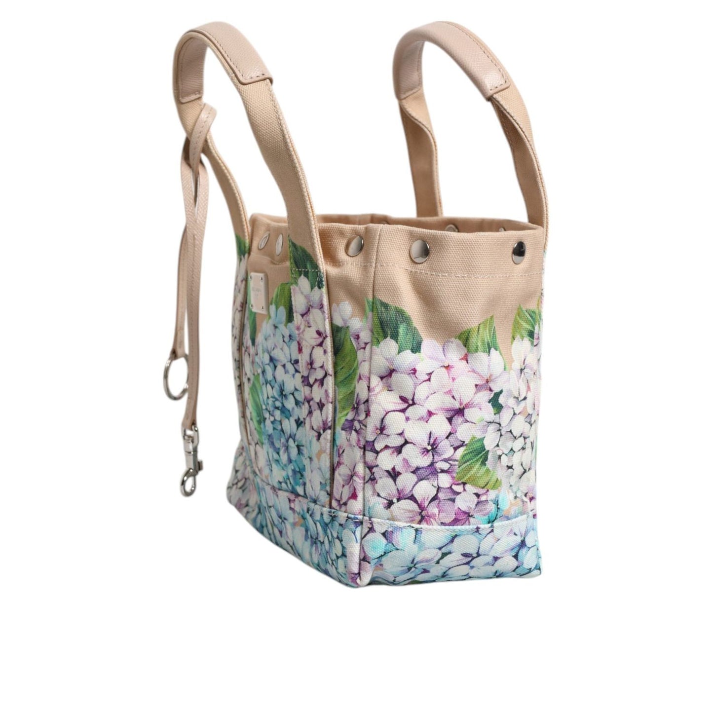 Dolce & Gabbana Multicolor Floral Canvas TANIA Top Handle Tote Bag BAG4054