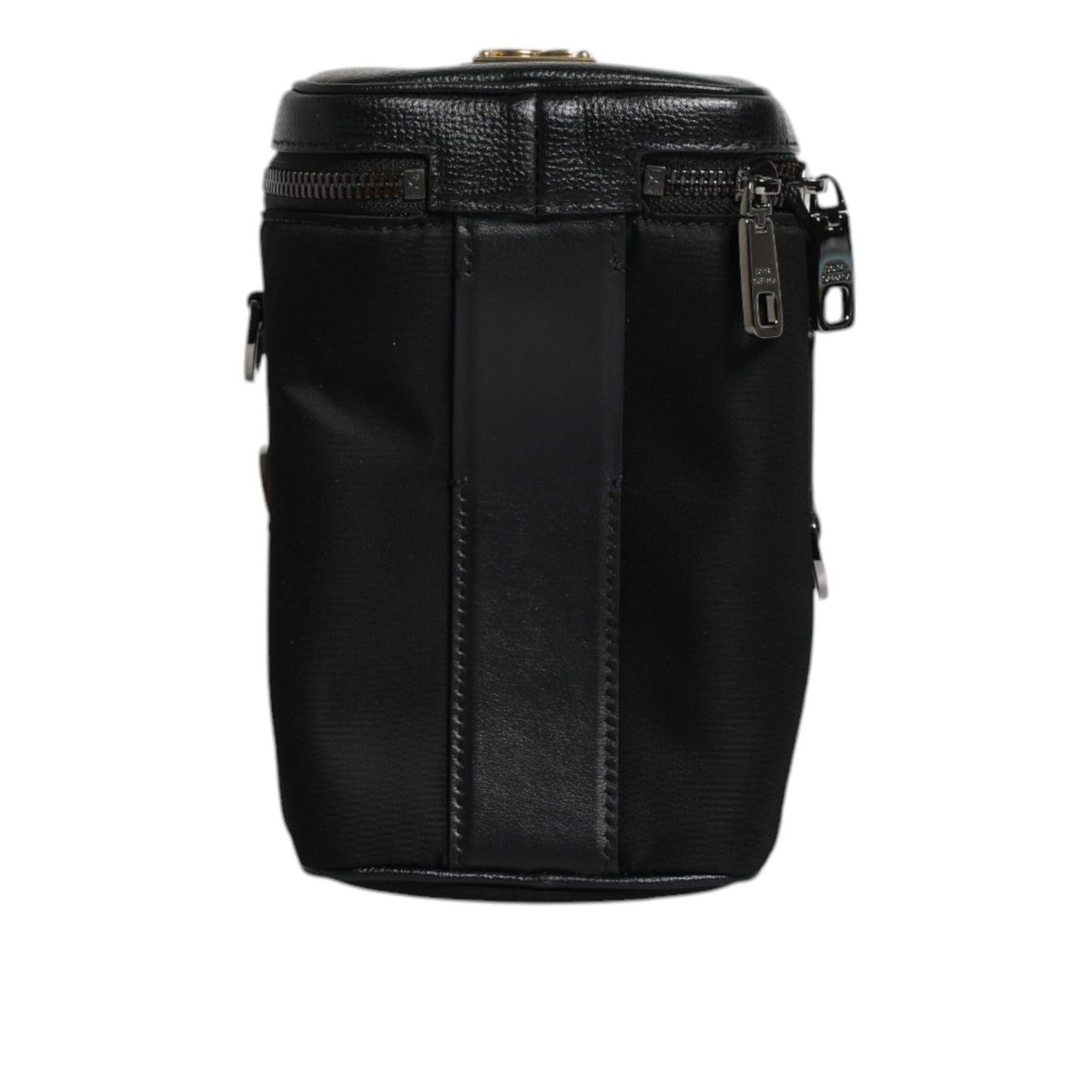 Dolce & Gabbana Black Leather Logo Purse Crossbody Camera Bag