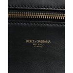 Dolce & Gabbana Black Calfskin Leather Gothic Messenger Bag