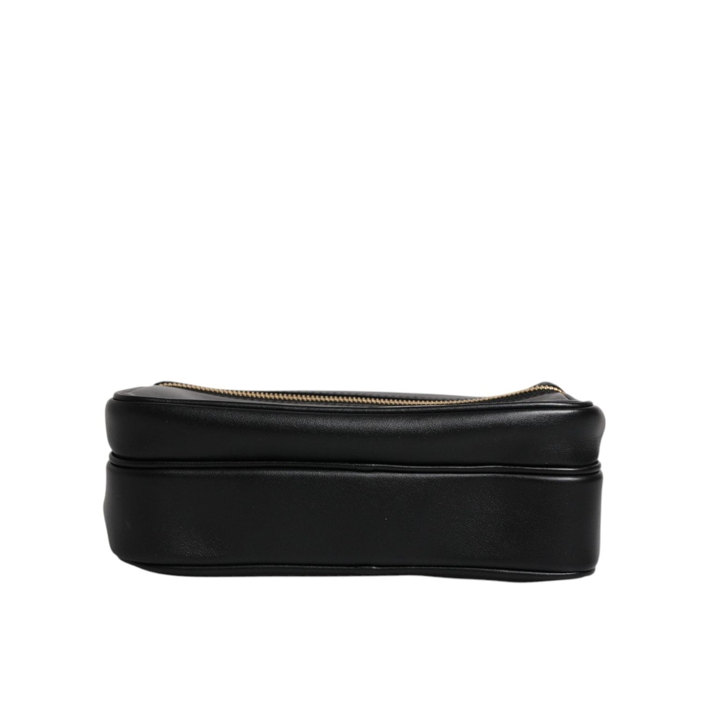 Dolce & Gabbana Black Calfskin Leather Gothic Messenger Bag