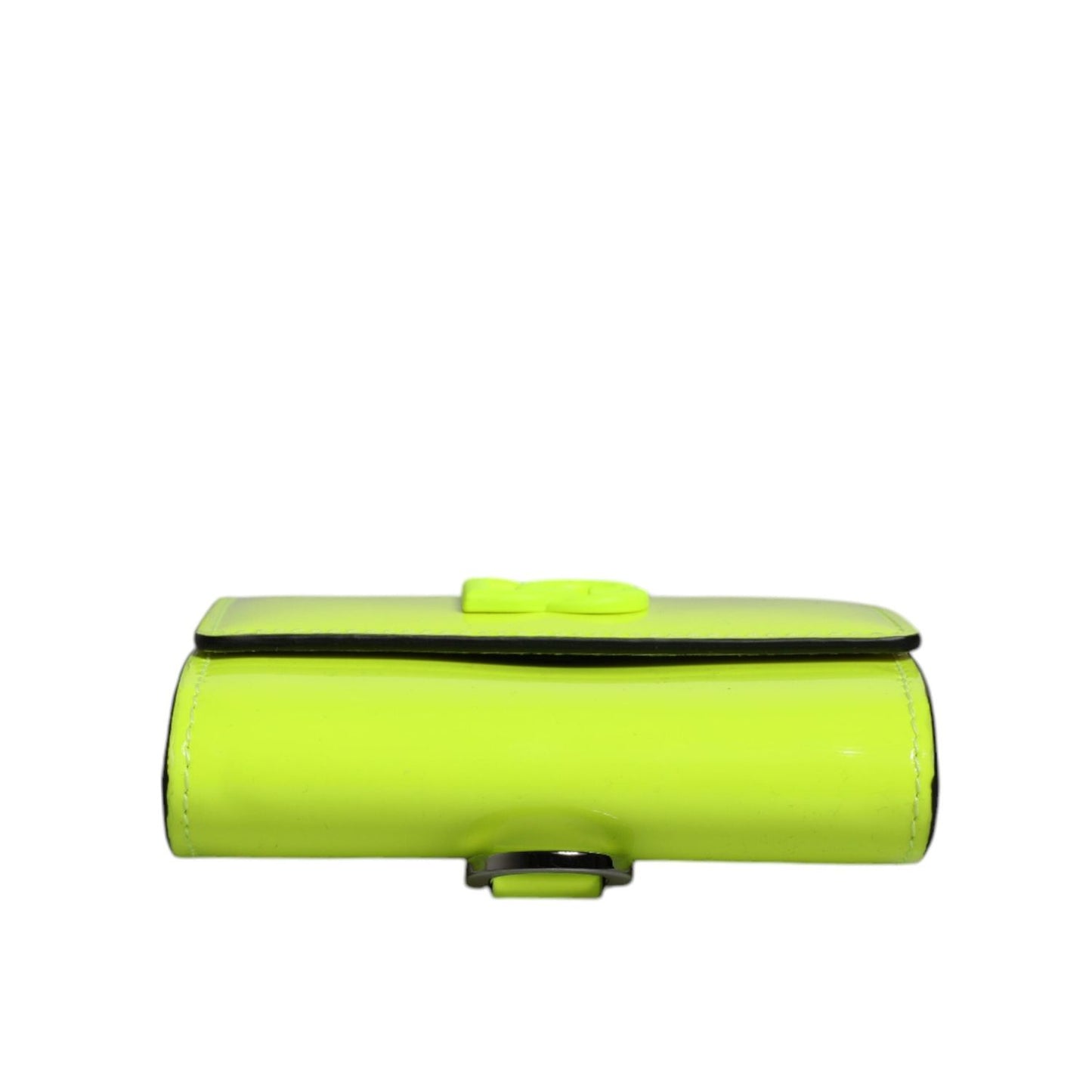 Dolce & Gabbana Yellow Green Bifold DG Logo Neck Strap Cardholder Wallet BAG4193
