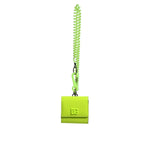 Dolce & Gabbana Yellow Green Bifold DG Logo Neck Strap Cardholder Wallet BAG4193