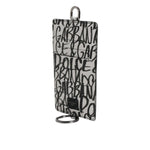 Dolce & Gabbana White Leather Lanyard Logo Print Card Holder Wallet BAG4207