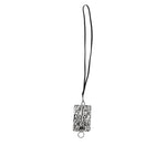 Dolce & Gabbana White Leather Lanyard Logo Print Card Holder Wallet BAG4207