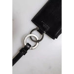 Dolce & Gabbana Black Horse Leather Lanyard Logo Card Holder Wallet