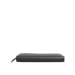 Dolce & Gabbana Dark Gray Leather DG Logo Zip Around Continental Wallet BAG4259