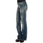 Cavalli Blue Cotton Low Waist Jeans SIG18152-1