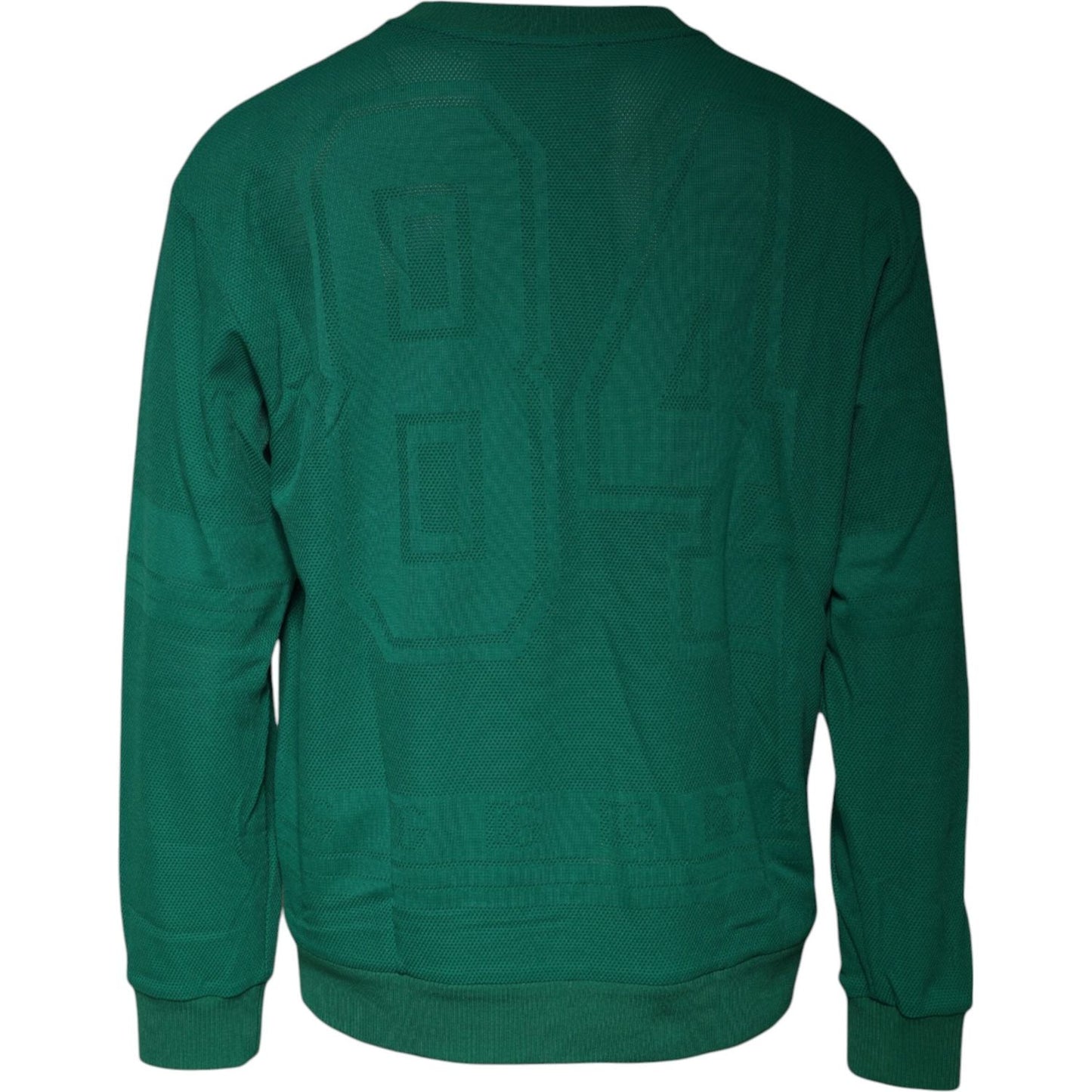 Dolce & Gabbana Green Logo Nylon Crew Neck Pullover Sweater TSH87457-54