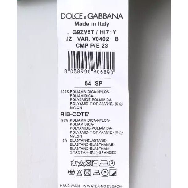 Dolce & Gabbana Green Logo Nylon Crew Neck Pullover Sweater TSH87457-54