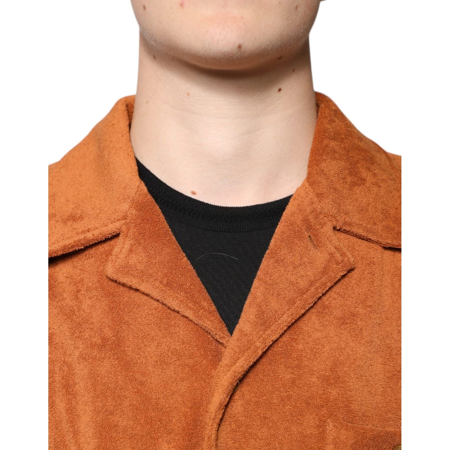 Dolce & Gabbana Hazel Cotton Velvet Button Down Collared Shirt TSH87542-38