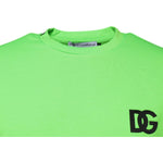 Dolce & Gabbana Green Logo Polyester Crew Neck T-shirt TSH87640-44