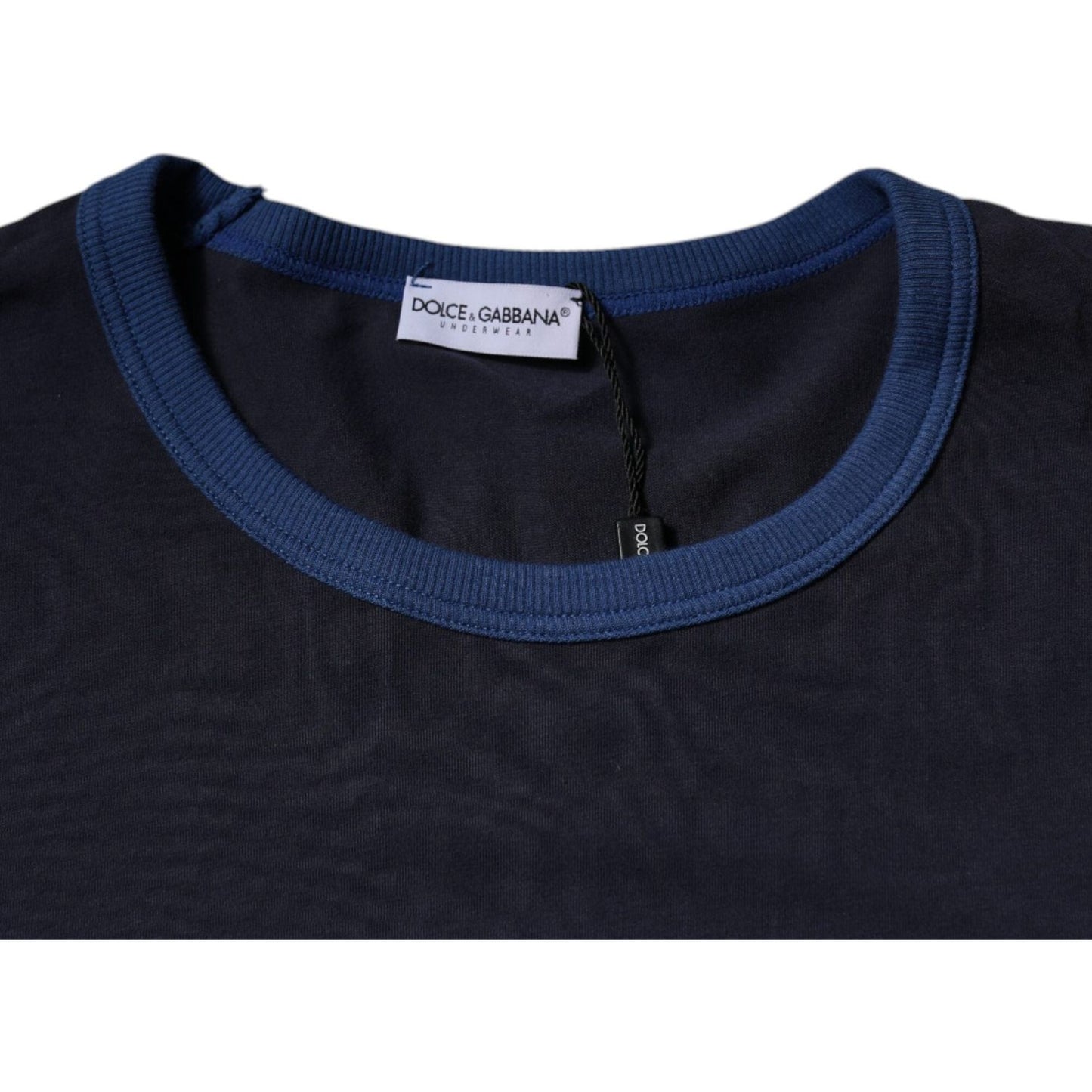 Dolce & Gabbana Blue Cotton Stretch Crewneck Underwear T-shirt TSH87661-4