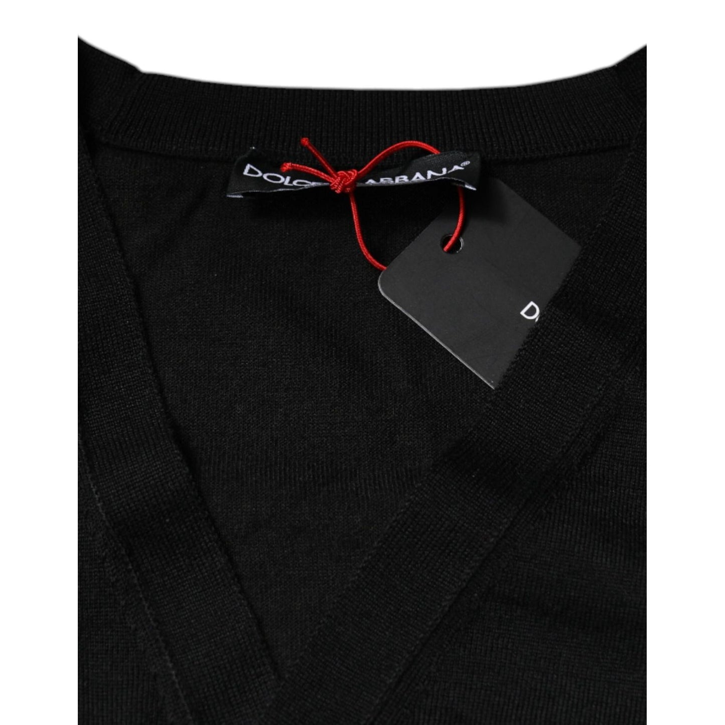 Dolce & Gabbana Black Cashmere Button Down Cardigan Sweater