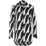 Street One Black And White Viscose Blouse ST-13438002438-IT38|XS