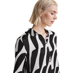 Street One Black And White Viscose Blouse ST-13438002438-IT38|XS