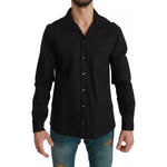Dolce & Gabbana Blue Cotton Striped Pajama Lounge Shirt TSH4620-40