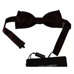 Dolce & Gabbana Bordeaux Red Silk Solid Classic Bowtie