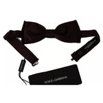Dolce & Gabbana Bordeaux Red Silk Solid Classic Bowtie