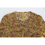 Dolce & Gabbana Multicolor Mosaic Print Silk Blouse T-shirt SIG13190-2