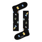 Happy Socks Black Cotton Sock HA-7675300009-36-40